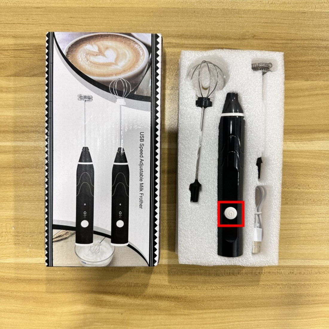 2 in 1 Electric Milk Frother Drink Foamer Whisk Mixer Stirrer Coffee Egg Beater