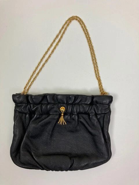 Morris Moskowitz Vintage Black Capeskin Evening Clutch Purse 9x7x5 in. - Image 3 of 4