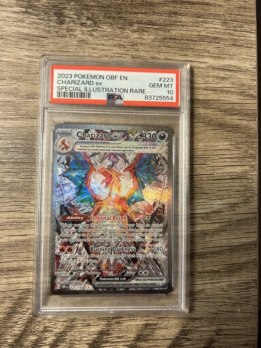 Pokémon Obsidian Flames Charizard EX SIR 223/197 PSA 10 Gem Pokémon Obsidian Flames Charizard EX SIR 223/197 PSA 10 Gem