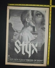 Styx Vintage 1978 Full Page UK Album Ad Pieces Of Eight