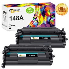 2pack 148A W1480A Toner Compatible for HP LaserJet Pro 4001n 4001dn NO CHIP 
