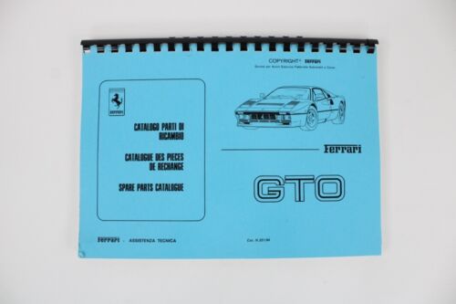 1984-87 Ferrari 288 GTO Spare Parts Catalogue Manual Handbook Pouch - Afbeelding 1 van 10