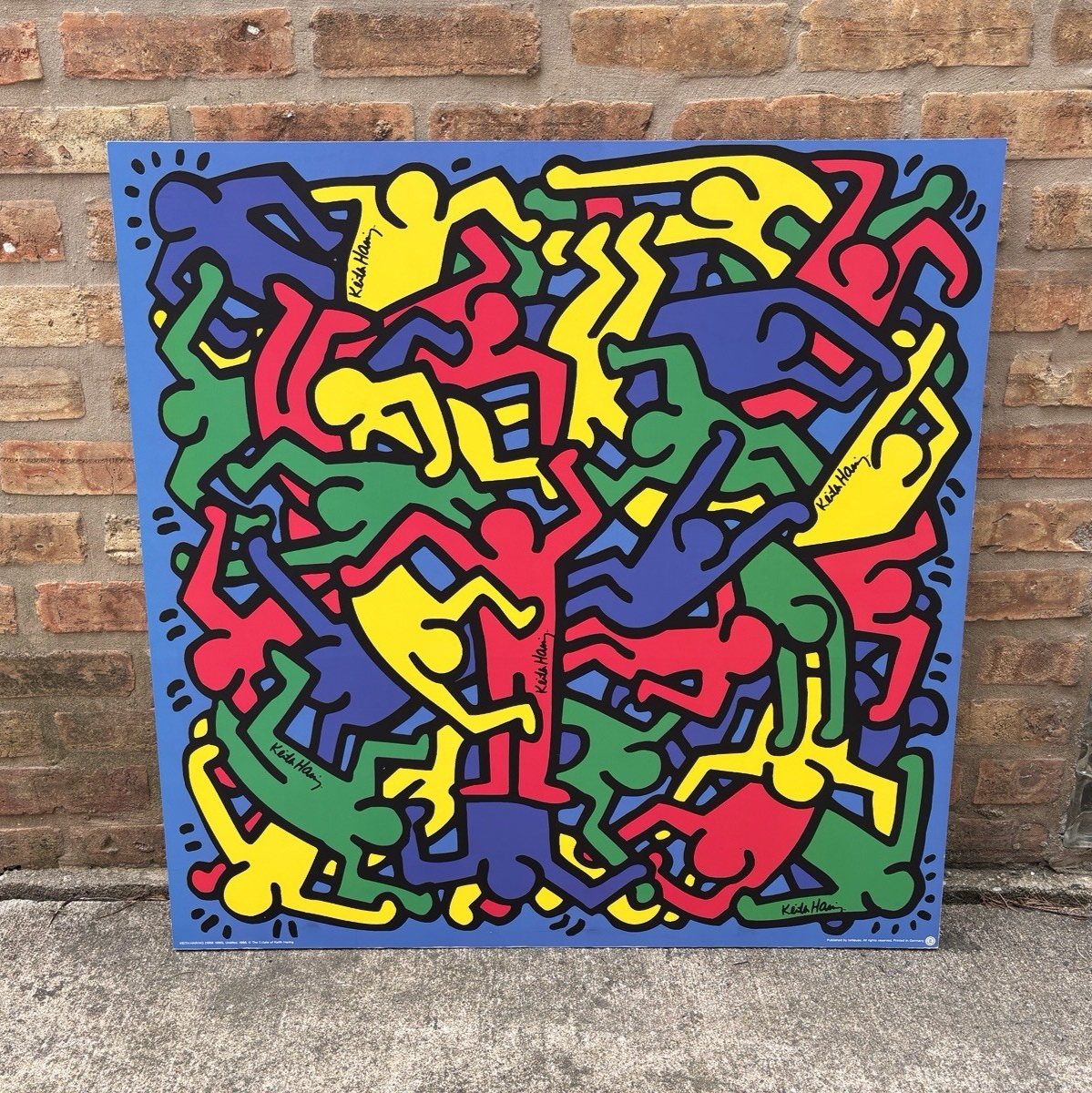Vintage Keith Haring's Untitled, Printed By TeNeues Made in