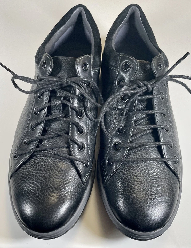 Zapatos Hush Puppies Para Hombre 8.5 Cómodos Con Cordones Tenis Cuero Negro Enfermería Foto 4 de 4