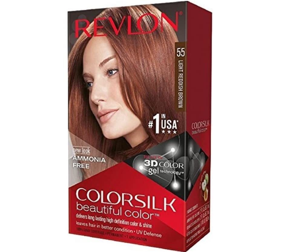Revlon U-HC-2442 ColorSilk Beautiful Color No.55 Light Reddish Brown - 1