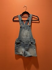 SO Shorts Jean Overalls Girls 16 Youth Denim Bibs Jumper Thick Stitching Cotton