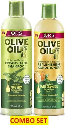 ORS Olive Oil Creamy Aloe Shampoo & Replenishing Conditioner-COMBO SET-12.25 oz
