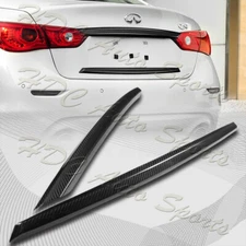 For 2014-2017 Infiniti Q50 Carbon Fiber Rear Trunk Tailgate Plate Covers Trim