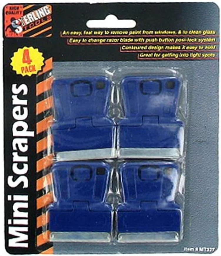 Sterling Tools Mini Raspadores de Hoja de Afeitar Paquete de 4 Cuchillas de Fácil Cambio con Pulsador Foto 2 de 2