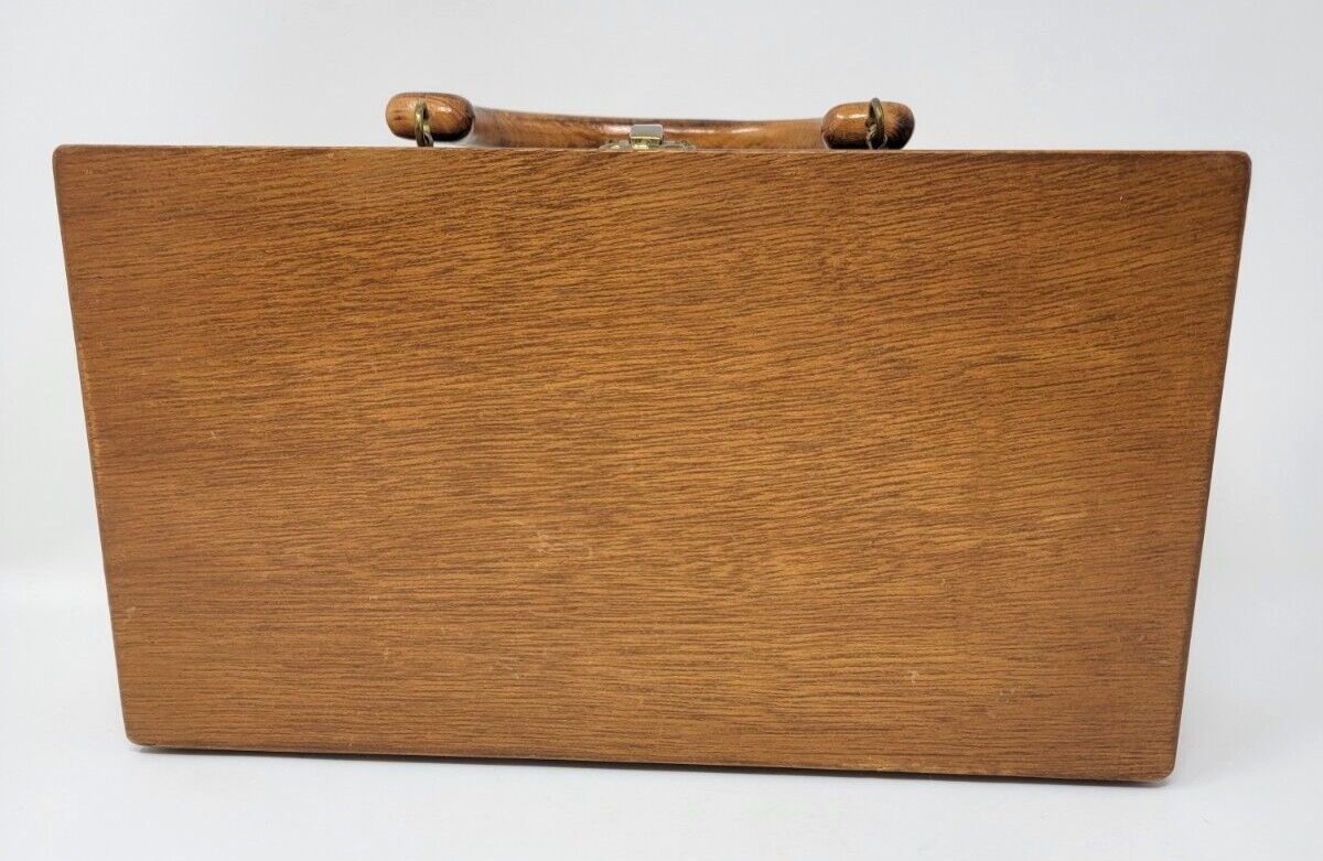 VTG Unique Rare Japan Bonnie Int'l Wooden Box Purse ~ Lined VTG Unique Rare Japan Bonnie Int'l Wooden Box Purse ~ Lined