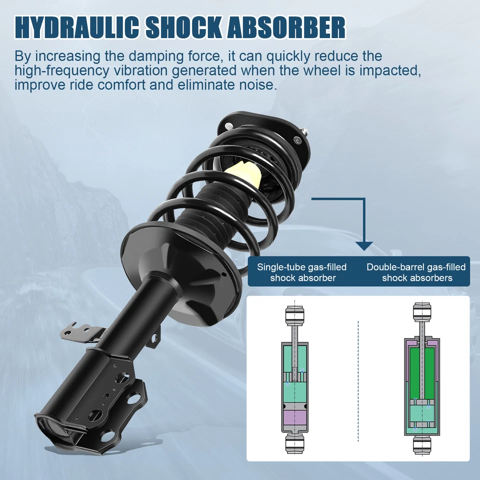 Montaje completo de puntales y amortiguadores delanteros para Toyota Matrix Pontiac Vibe 2003-2008 Foto 4 de 4