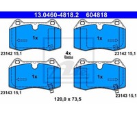 Bremsbelagsatz, Scheibenbremse Ate 13.0460-4818.2 FüR Nissan
