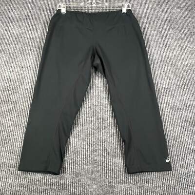 Asics Leggings Womens Size Large Black Activewear Gym Run Lift Lightweight