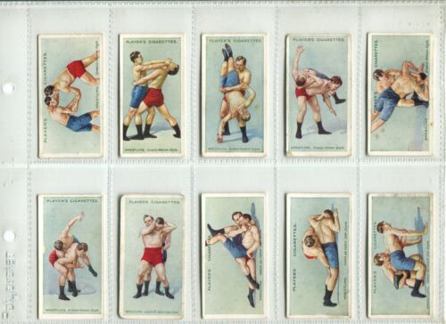 Wrestling & Ju-Jitsu 1913 Players Cigarette Cards - Full Set of 25 Cards