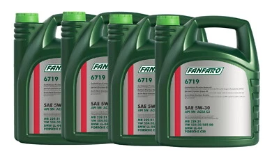 4x5 Liter FANFARO 6719 5W-30 Motoröl VW 504 00 507 00 BMW LL-04 Mercedes 229.51