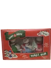 Christopher Radko Shiny Brite Wiggle Head Snowmen Ornaments Set of three NIB