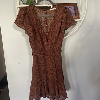 Francesca's Collections Women's Small S Brown Polka Dot Wrap Mini Dress NW | eBay Francesca's Collections Women's Small S Brown Polka Dot Wrap Mini Dress NW | eBay