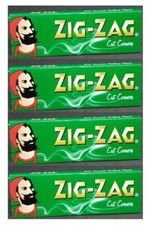 4 PACKS Zig Zag Green Rolling Papers Cut Corners Best Price  USA SHIPPED 