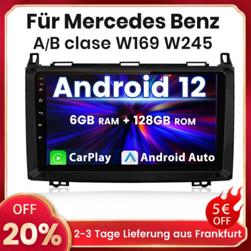 9" Android 12.0 Autoradio 128GB WIFI Für Mercedes Benz W245 W169 A B Klasse 4G  - Bild 1 von 15