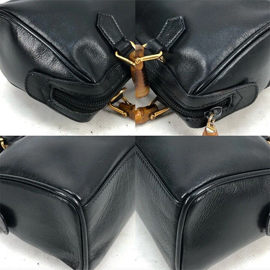 Gucci Bamboo Black Leather Bag