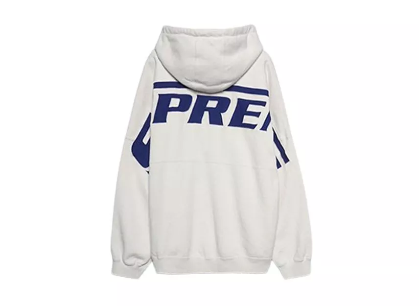 Sweat à capuche demi zip enveloppé suprême pierre
