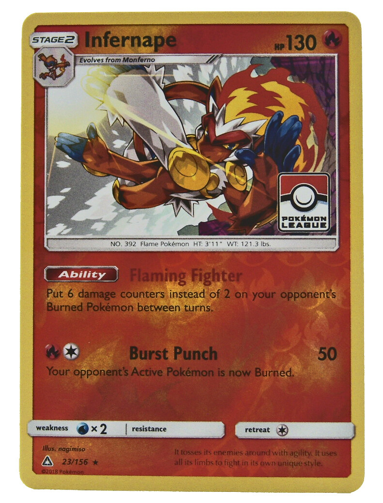 Infernape 23/156 Reverse Holo League Promo Ultra Prism NM w/eBay Shipping