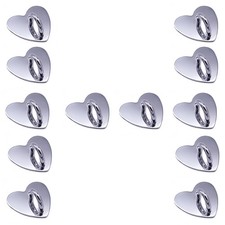 12 Pcs Metal Phone Finger Grip Hook Adhesive Heart Shaped Charm Hook...