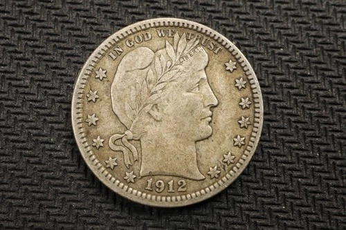 NobleSpirit Desirable 1912 Barber Quarter 25c XF Extremely Fine
