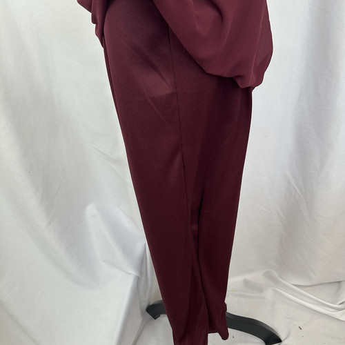 NWT David’s Bridal Studio Wine Gown Formal Dress Sleeveless Slit Pockets Women14 - Picture 9 of 16
