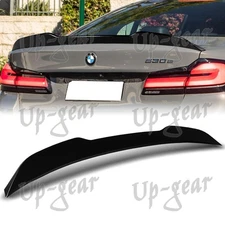 For 2017-2023 BMW 5-Series G30 G38 W-Power Pearl Black Trunk Lid Spoiler Wing