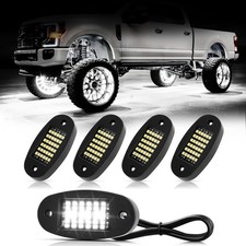 4 Pods White Rock Lights 6000K Pure 36 LEDs SMD Chips 4 Pods,