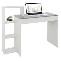 Schreibtisch Weiß Arbeitstisch BüRotisch Pc Computertisch Graues Tischplatte