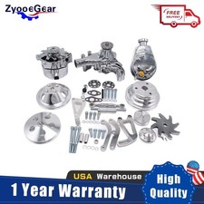 For Chevy Sbc 283 302 305 350 400 V-belt Kit Long Water Pump Lwp Alt Ps New