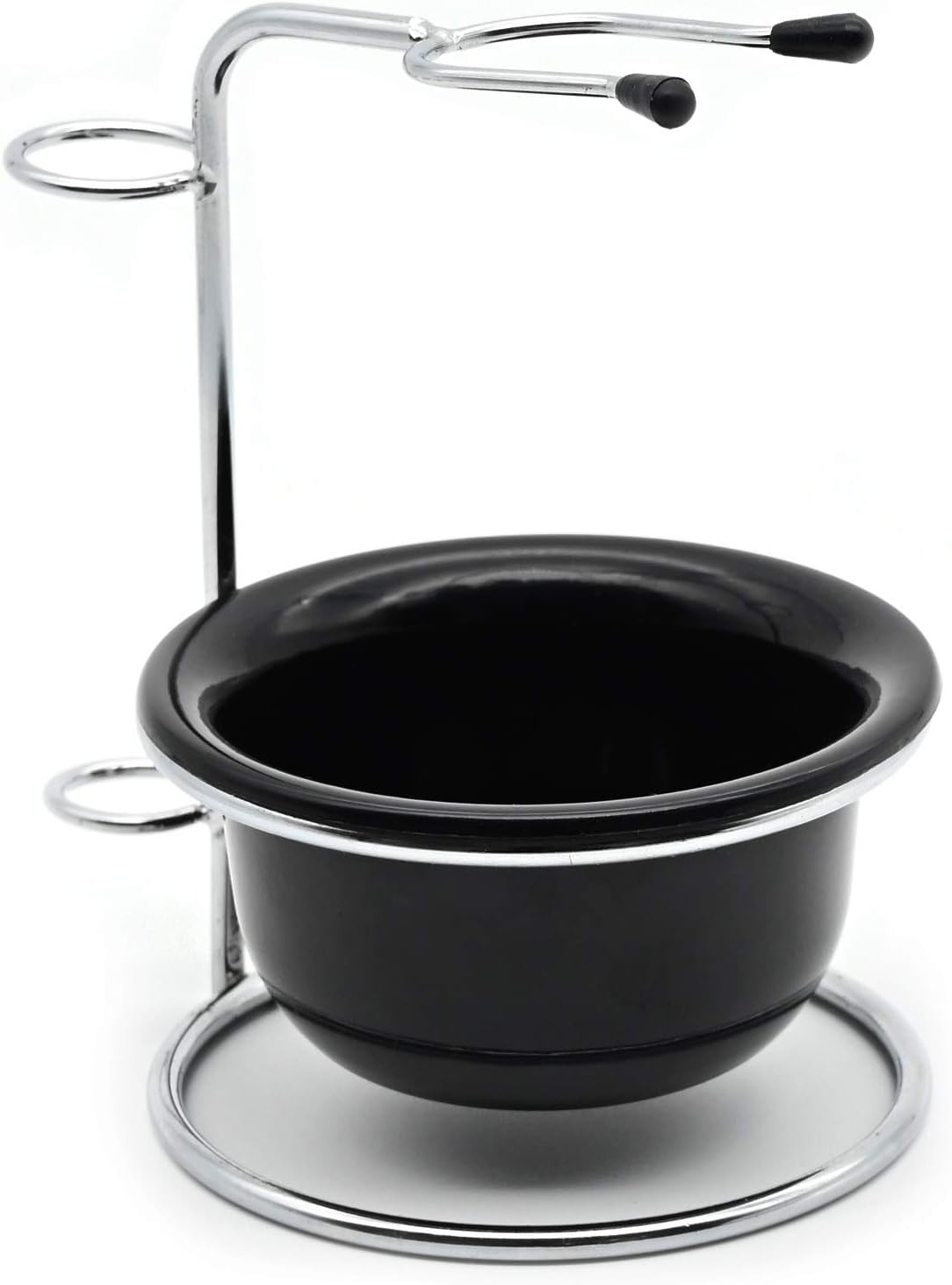 Stainless Steel Shaving Brush & Razor Holder with Soap Bowl
