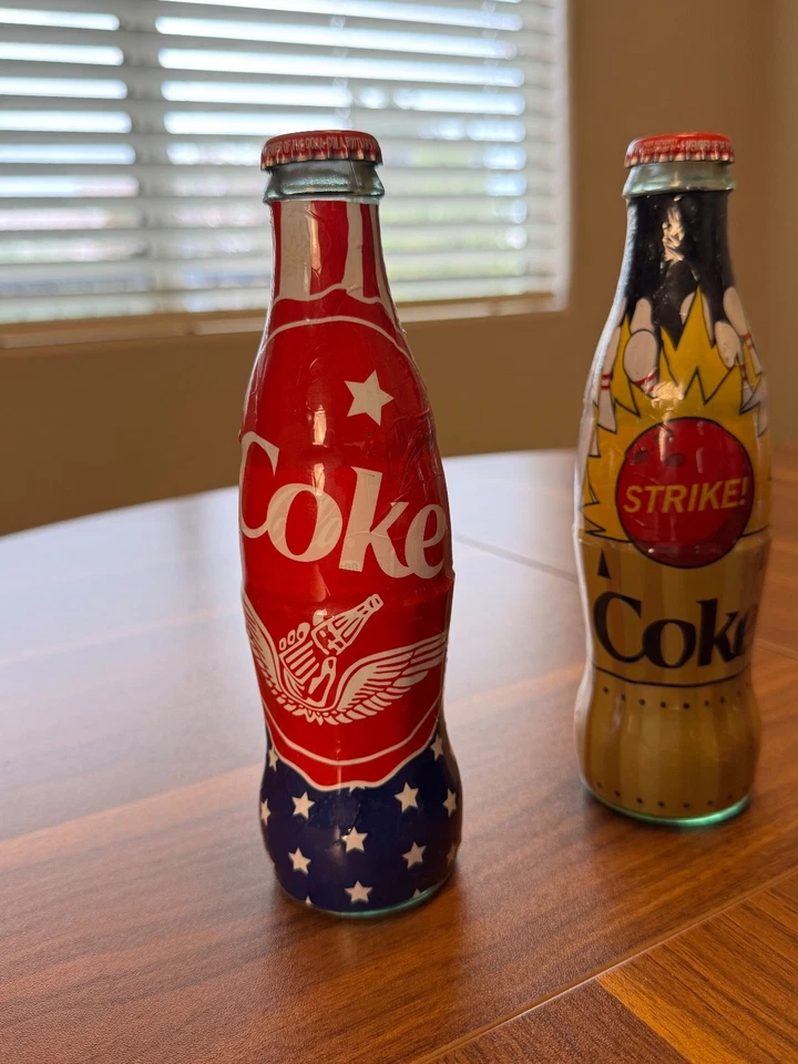 Лот из 6 алюминиевых бутылок Coca-Cola — запечатанные ограниченные выпуски — коллекционная упаковка - Изображение 2 из 4