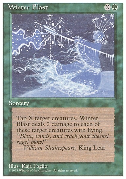 WINTER BLAST x1 mtg NM 4th Edition 1 Unc UNPLAYED