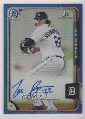 2015 Bowman Chrome Prospects Blue Refractor /150 Zac Reininger #BCAP-ZR Auto 0c2