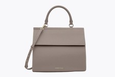 EUC Modern Picnic The Luncher In Elephant Taupe Grey Vegan Leather $159 No Strap