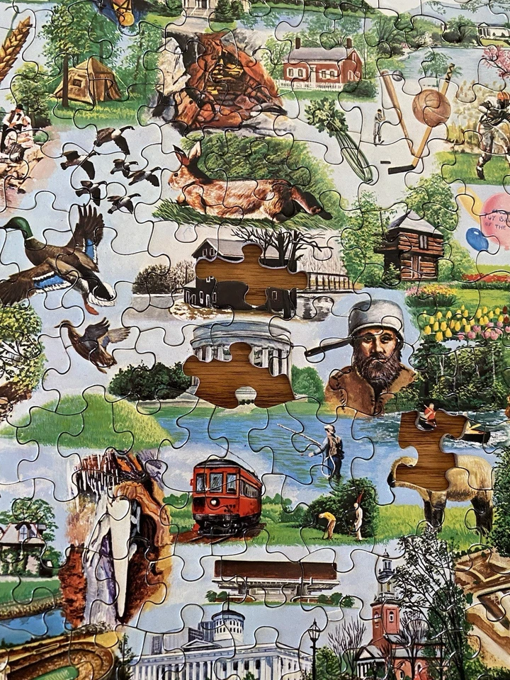 Vintage Springbok Puzzle Ohio Shaped State Map 550+Pcs 24.5" x 21.25" 1969 USA - Image 4 of 4