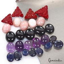 90 Cts/27 Pcs Natural Multi-Color Loose Mix Cut 9mm To 14mm Gems Lot For Jewelry