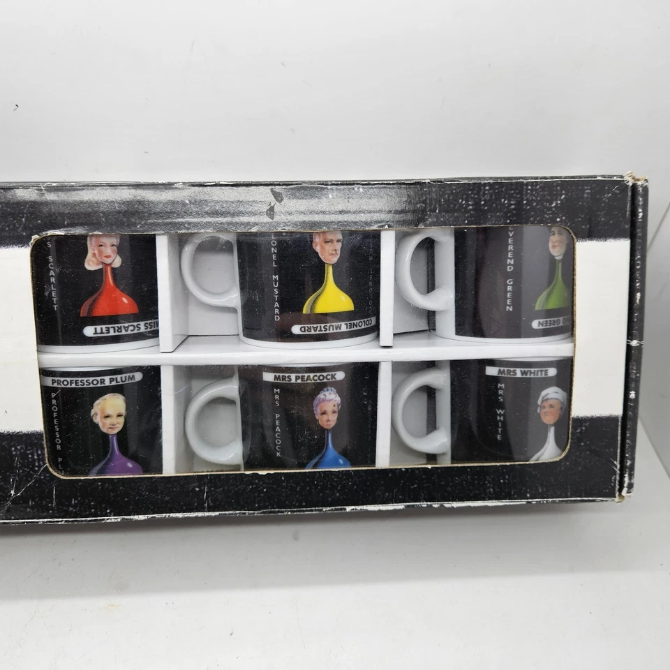 Cluedo Espresso Cups And Saucers Set Cluedo  The Great Detective Game Boxed New - Image 3 of 4