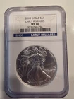 2010 American Silver Eagle NGC MS70 Early S$1 Releases Perfect Grading!
