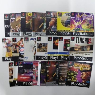 Large Lot of Playstation 1 Manuals Instruction Booklets Tenchu 2 Tomb Raider
