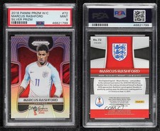 2018 Panini Prizm World Cup Silver Prizm Marcus Rashford #72 PSA 9 MINT