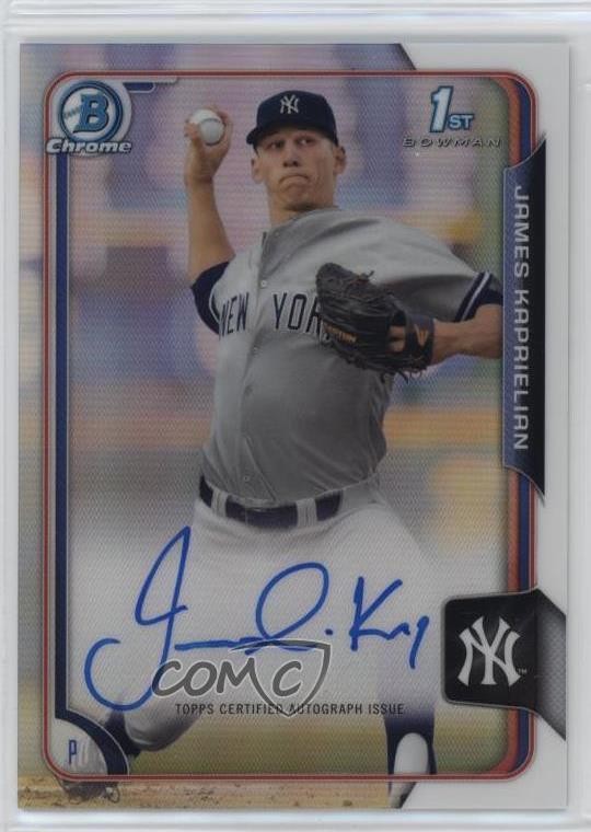 2015 Bowman Draft Chrome Pick Refractor James Kaprielian #BCA-JK Auto g6p