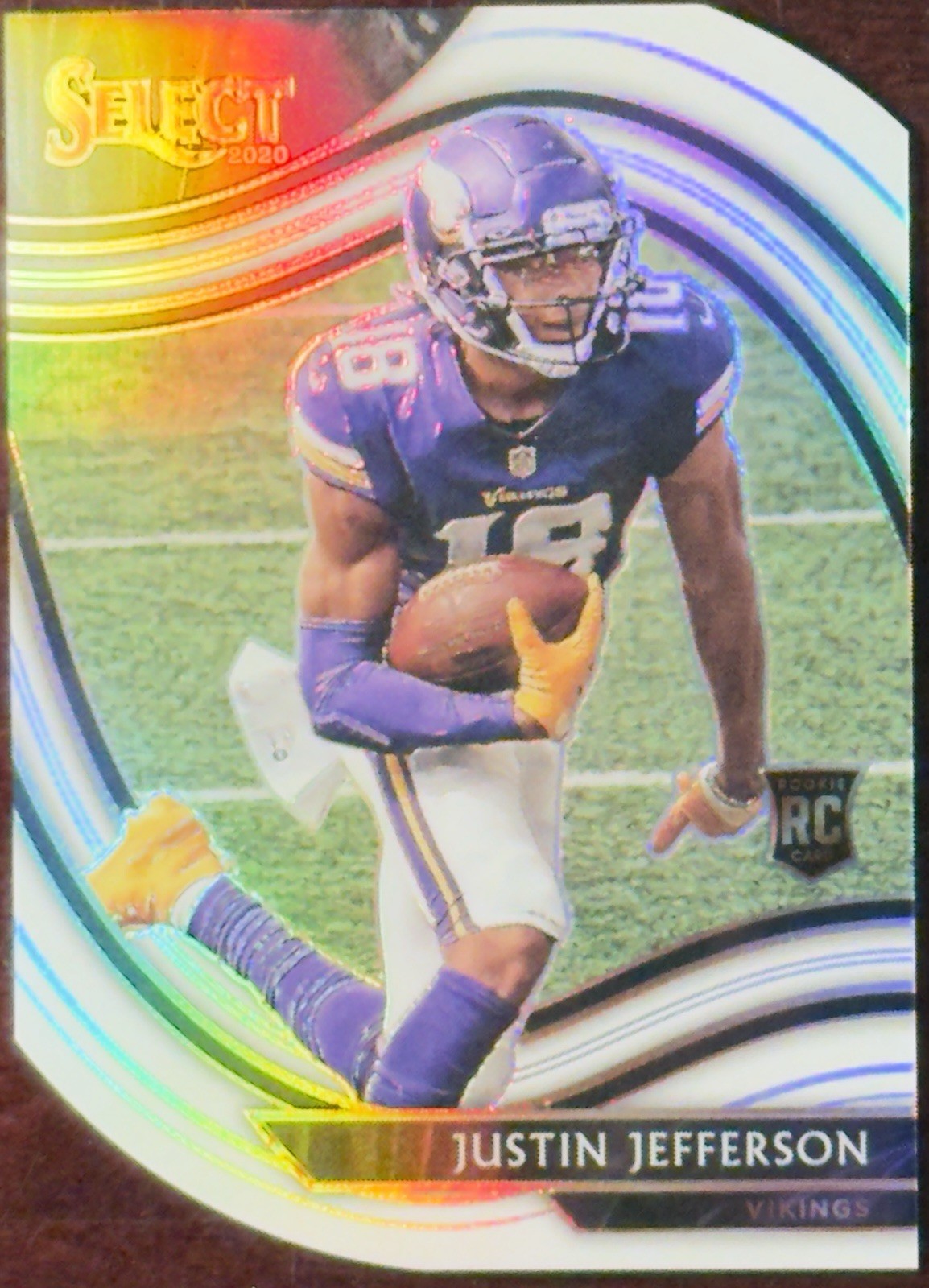 Justin Jefferson 2020 Panini Select Field Level White Die Cut #361 Rookie (RC)