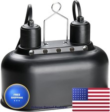 Simple Deluxe Dual Dome Reptile Light Fixture with Separate Switches, Fits Max