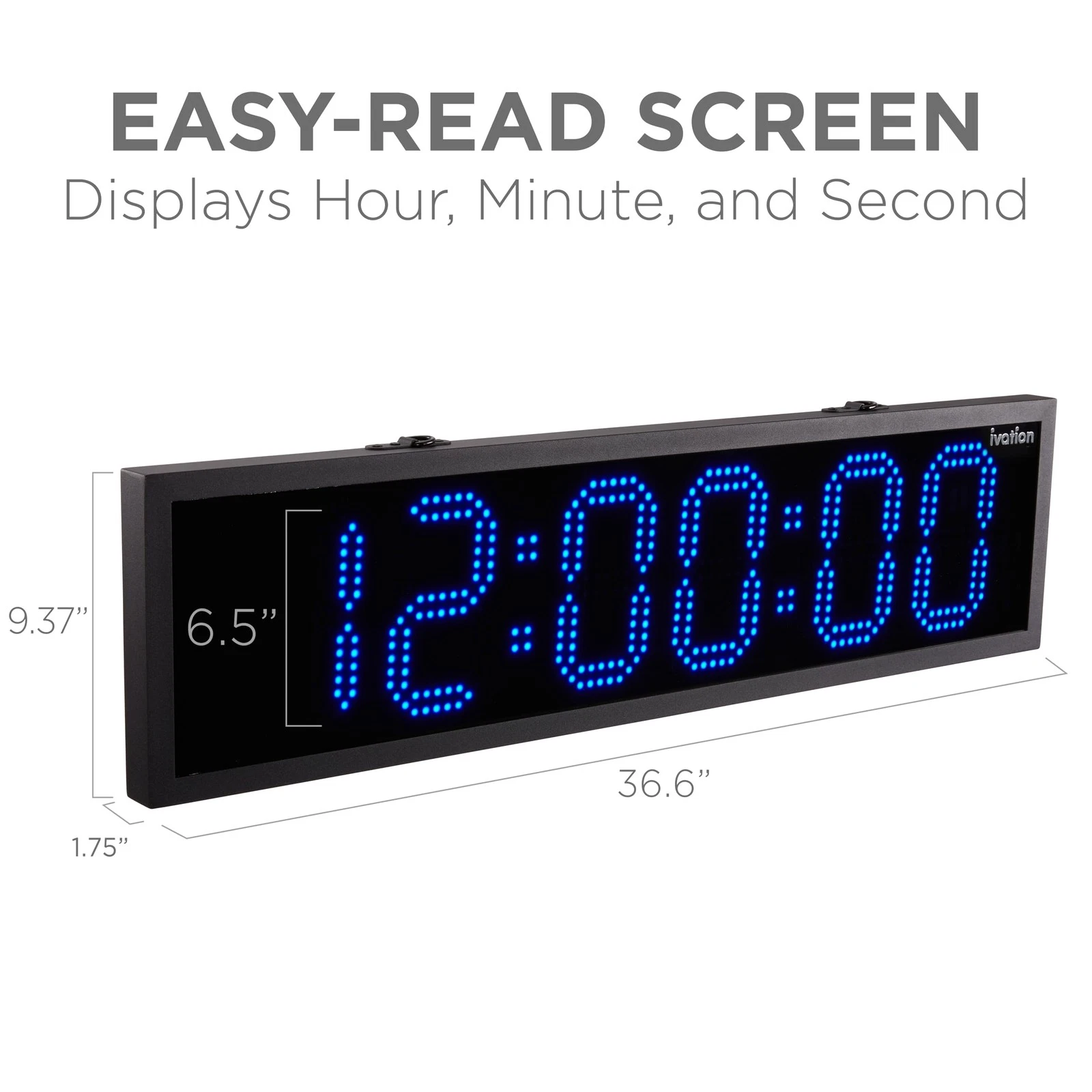 Ivation Huge 36 Inch Outdoor Digital LED Clock - Thumbnail 3