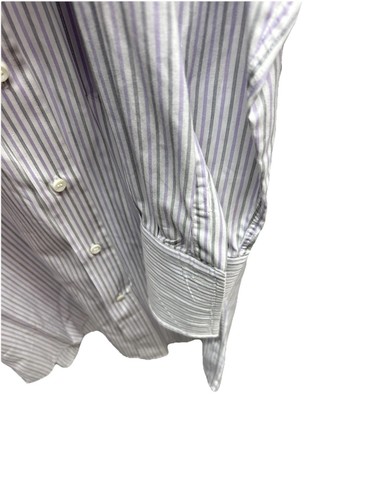Canali Oberhemd - Herren 41 / 16 - Langarm lila gestreift Made in Italy - Bild 6 von 14
