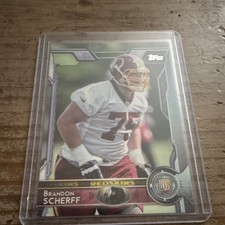 Topps 2015 Brandon Scherff #457 Rookie Washington Redskins NFL Football Card. rookie card picture